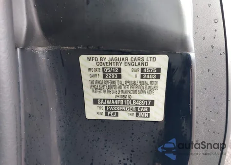 2013 Jaguar Xk from USA, damaged, VIN SAJWA4FB1DLB48917